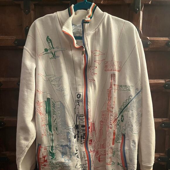 Grailed authentic vintage manhattan skyline embroidered zip up Jacket - Picture 1 of 8